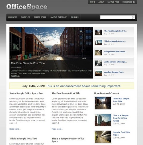 Product picture Office Space WP Premium Theme Download 
